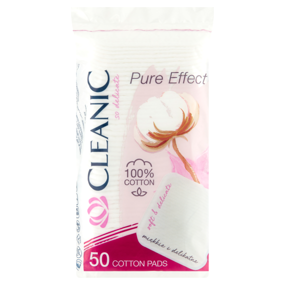 Cleanic Pure Effect Płatki kosmetyczne 50 sztuk