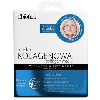 L'biotica Collagen mask on fabric - smoothes and lifts 23 ml