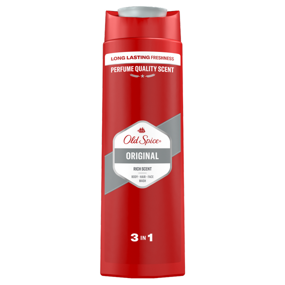 Old Spice Original Men's Shower Gel and Shampoo 400ml Long-lasting freshness