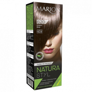 Marion Natura Styl farba do włosów 620 Ciemny Brąz 80ml + odżywka 10ml