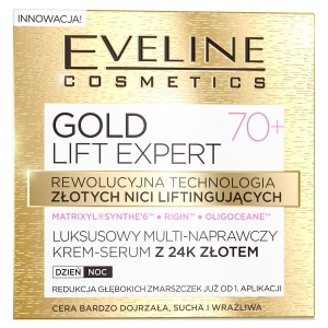 Eveline Cosmetics Gold Lift Expert Luxuriöses Multi-Repair-Cremeserum mit 24 Gold, 70+