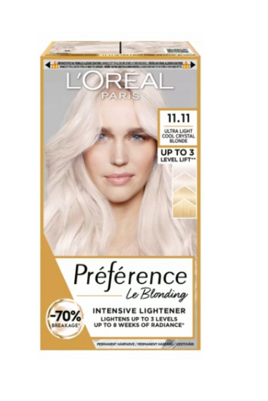 L'Oréal Paris Préférence Intensywny rozjaśniacz 11.11 ultra jasny chłodny krystaliczny blond