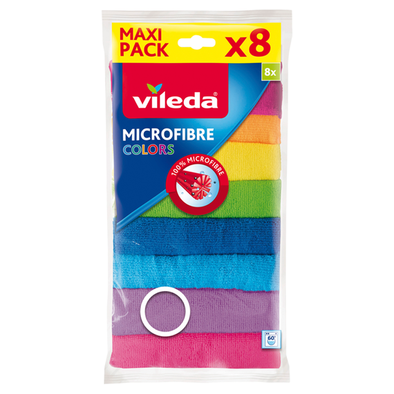 Vileda Microfibre Colors Ściereczka mikroaktywna 8 sztuk