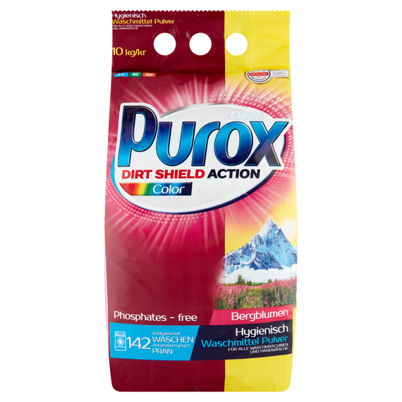 Purox Waschpulver für farbige Textilien 10 kg (142 Wäschen)