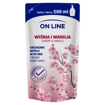  On Line mydło refill kremowe zapas Wiśnia i Wanilia 500ml