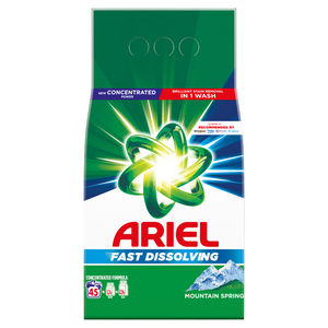 Ariel Washing Powder 2.475kg, kg washes, Mountain Spring