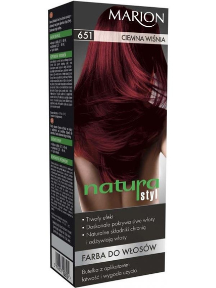 Marion Farba do włosów Natura Styl nr 651 ciemna wiśnia