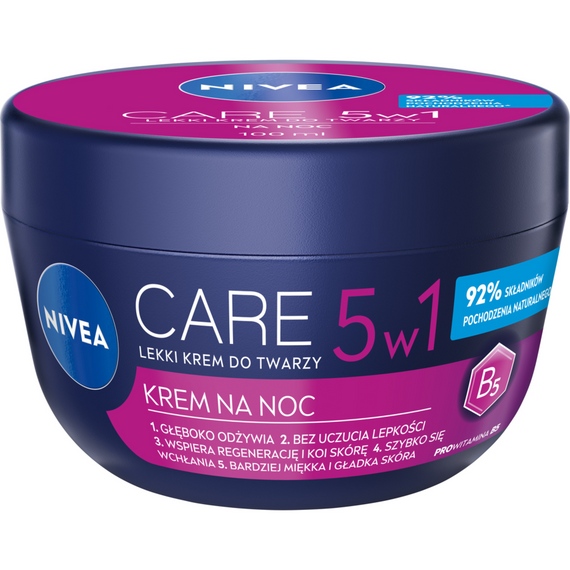 Nivea Care 5in1 Light Night Face Cream 100ml