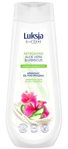 Luksja Silk Care Creamy Shower Gel Refreshing Aloe and Hibiscus 500 ml