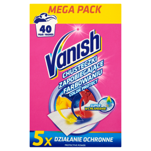 Vanish Color Protect Chusteczki zapobiegające farbowaniu 40 prań (20 sztuk)