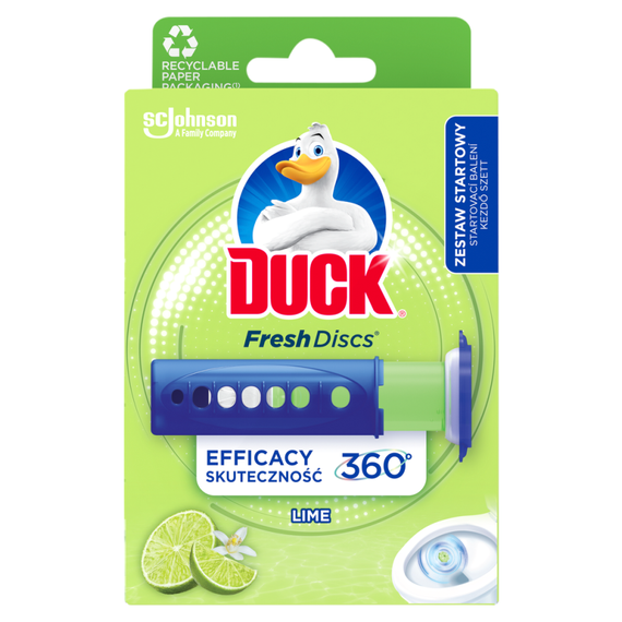 Duck Fresh Discs Żelowy krążek do toalety o zapachu limonkowym 36 ml