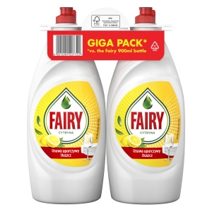 Fairy Original Lemon Green Dishwashing Liquid with. No soaking, no grease, no problem 1.8L