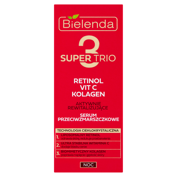 Bielenda Super Trio Aktywnie rewitalizujące serum przeciwzmarszczkowe noc 30 ml