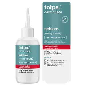 TOŁPA dermo face sebio+. peeling 3 kwasy, 50 ml