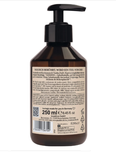 Jean&Len Mydło w płynie bez parabenów Kardamon Tonka 250 ml z Niemiec