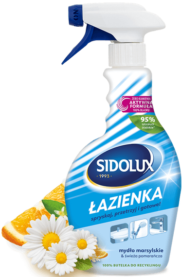 SIDOLUX ŁAZIENKA Płyn do czyszczenia łazienki - mydło marsylskie & świeża pomarańcza 500 ml