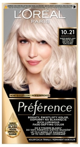 L'Oréal Paris Préférence Hair dye very very light pearl blonde 10.21 Stockholm