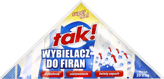 Tak WYBIELACZ W PROSZKU DO FIRAN 38G