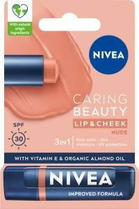 NIVEA CARING BEAUTY 3in1 NUDE Lippenstift mit SPF30 4,8g