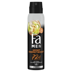 Fa Men Sport Energy Boost 72h Antyperspirant w sprayu o pobudzającym zapachu imbiru i cytryny 150 ml