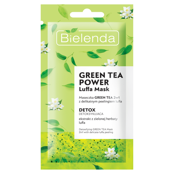 Bielenda Maseczka Green Tea 2w1 z delikatnym peelingiem luffa detoksykująca 8 g