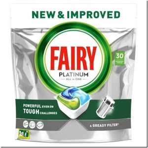 Fairy Platinum Regular Kapsułki do zmywarki All In One, 30 tabletek