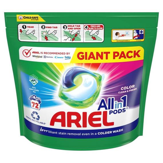 Ariel All-in-1 PODS, laundry capsules, 72 washes