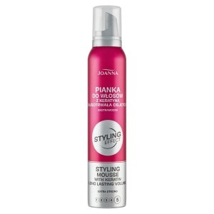 Joanna Styling Effect Extra Strong Pianka do włosów z keratyną 150 ml