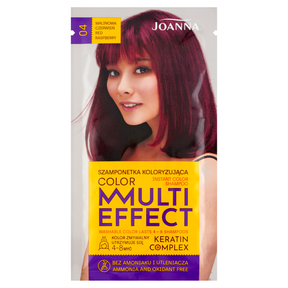 Joanna Multi Effect Color Färbeshampoo Himbeerrot 04 35 g