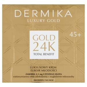 Dermika Luxury Gold Luksusowy krem eliksir młodości 45+ na dzień na noc 50 ml