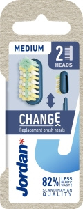 Jordan końcówki do szczoteczki MEDIUM , 2 sztuki