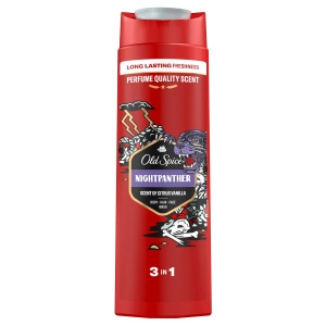 Old Spice Night Panther Shower Gel and Shampoo for Men 400ml, 3in1