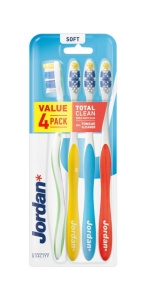 Jordan Total Clean Toothbrush Soft 4 pieces