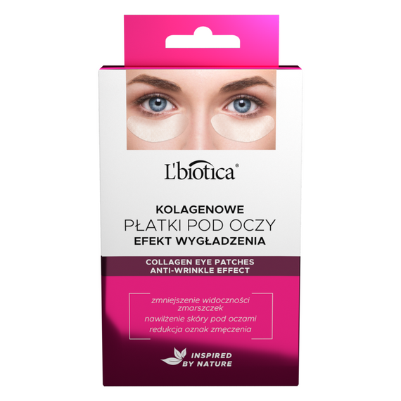 L'biotica Hydrogel-Kollagen-Augenpflaster gegen Falten, 3 Paar