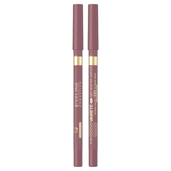 Eveline Cosmetics Variété Waterproof Gel Lip Liner, No. 08