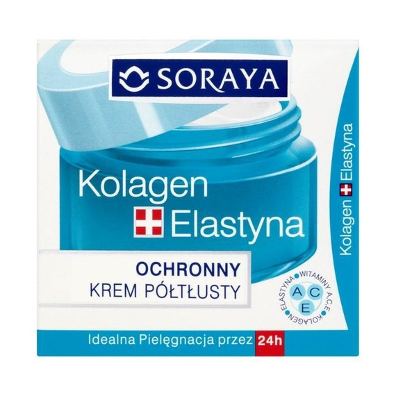 Soraya KOLAGEN+ELASTYNA Regenerujący krem półtłusty na dzień i na noc 50 ml