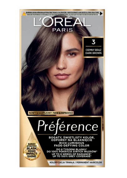 L'Oréal Paris Préférence Haarfärbemittel Dunkelbraun 3,0 Brasilia