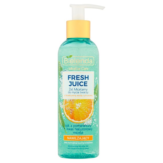 Bielenda Fresh Juice Micellar face wash gel with bioactive citrus water moisturizing 190 g