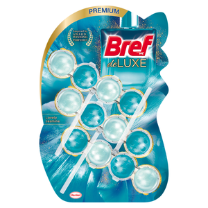 Bref WC DeLuxe Toilet bowl fragrance and cleaning hanger, charming jasmine, 3 x 50 g