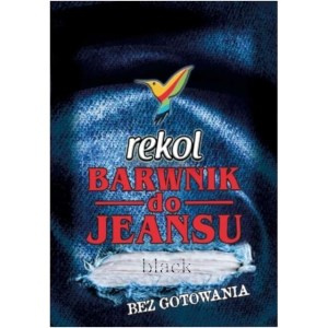 Barwnik do tkanin "Do jeansu", czarny, Rekol, 15g