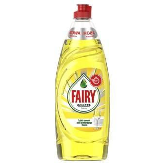 Fairy Extra+ Citrus Dishwashing Liquid. Quick removal of strongly sticky grease 650ml