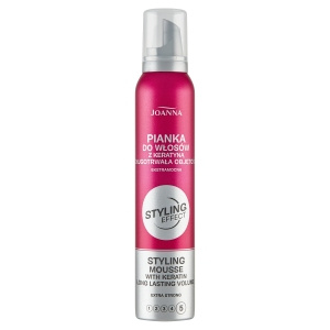 Joanna Styling Effect Extra Strong Pianka do włosów z keratyną 150 ml