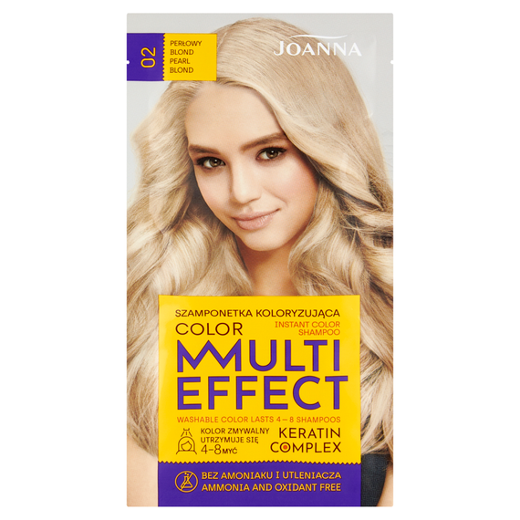 Joanna Multi Effect color Pearl Blonde Coloring Shampoo 02 35 g