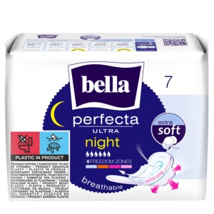 Bella Perfecta Ultra Night Extra Soft Podpaski higieniczne 7 sztuk
