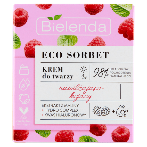 Bielenda Eco Sorbet Feuchtigkeitsspendende und beruhigende Gesichtscreme 50 ml