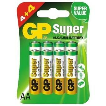 BATERIA SUPER ALKALINE AA LR06 (4+4)