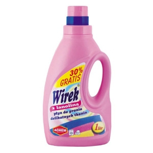 Wirek Płyn do prania delikatnych tkanin z lanoliną 1L