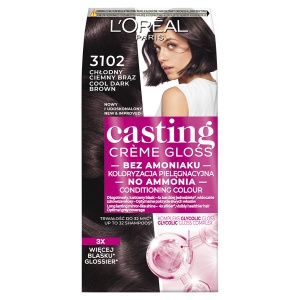 L'Oréal Paris Casting Crème Gloss Farba do włosów 3102 chłodny ciemny brąz