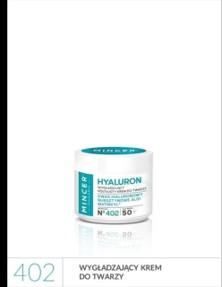 MINCER Hyaluron Liftingujący półtłusty krem do twarzy 50+ Receptura 402 50 ml KWAS HIALURONOWY+BURSZTYNOWE ALGI+MATRIXYL