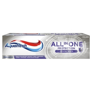 Aquafresh All in One Protection Crystal White Pasta do zębów z fluorkiem 75 ml